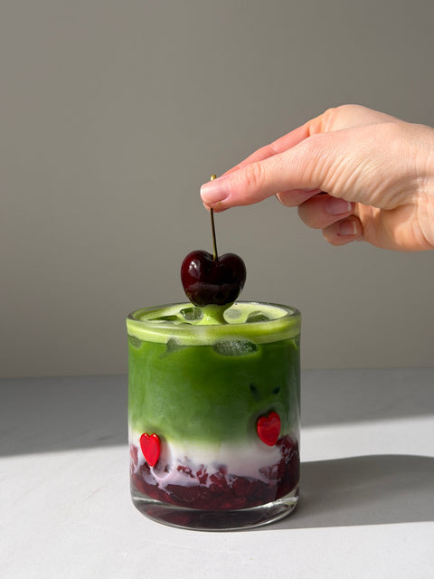 Valentine's Special: Cherry Matcha Latte