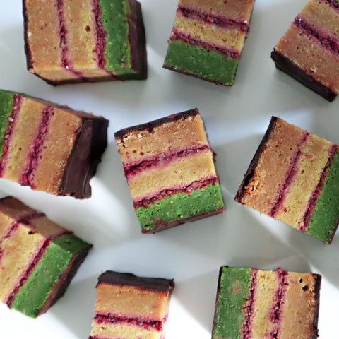 Matcha Italian Rainbow Cookies (paleo) - PerfectTed