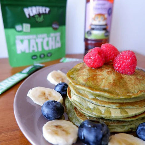 Vegan Matcha Pancakes - PerfectTed