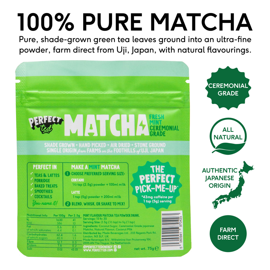 Fresh Mint Matcha Latte Powder – PerfectTed