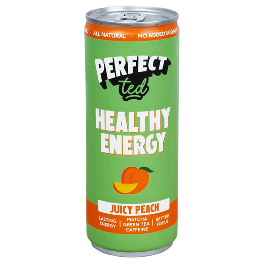 PerfectTed can of Juicy Peach Healthy Energy