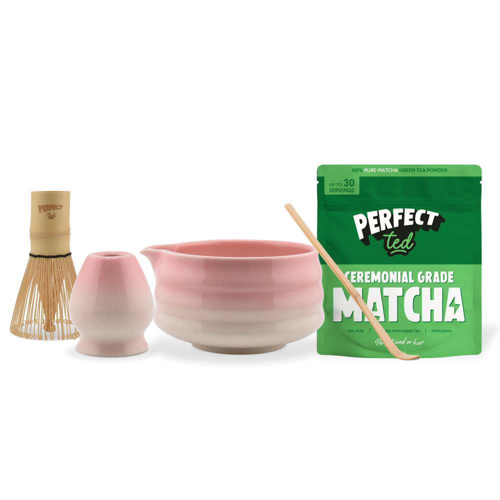 perfect ted pink matcha set