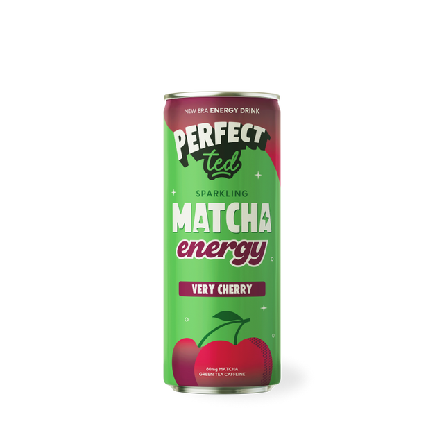 very cherry matcha energy drink