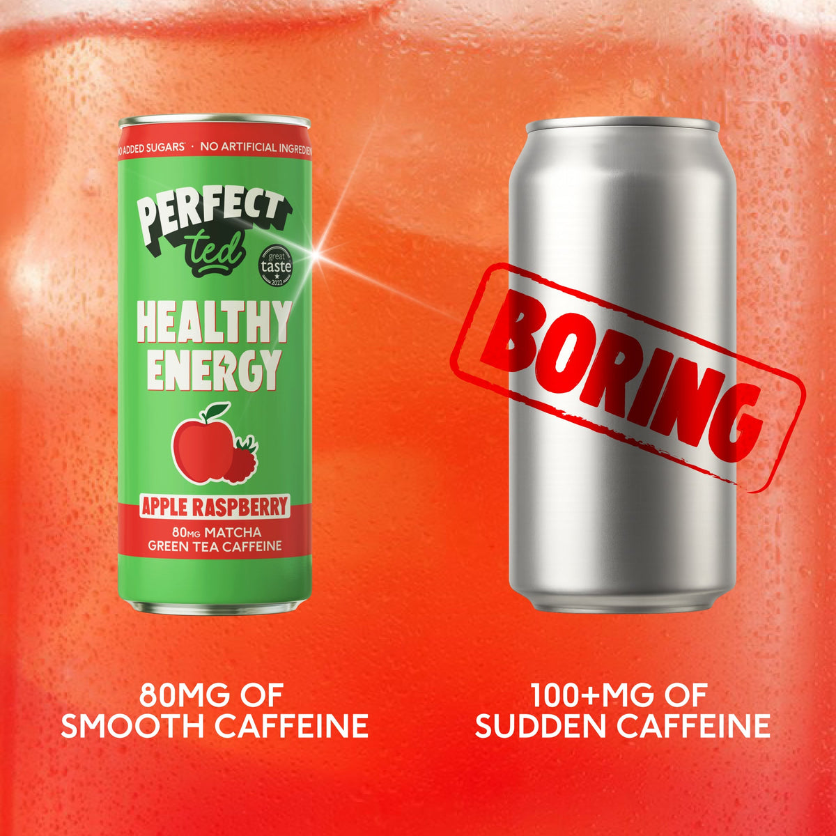 Apple Raspberry Natural Energy Drink – PerfectTed