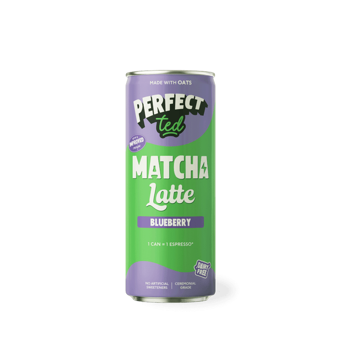 blueberry oat matcha latte - PerfectTed - Matcha Latte