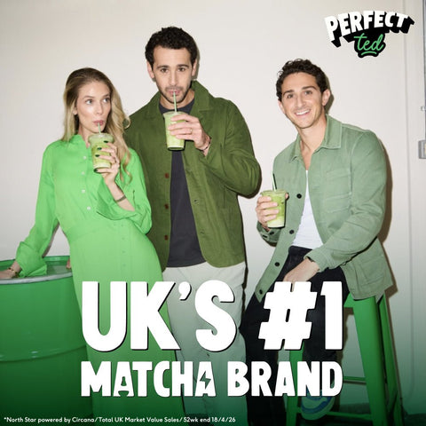 blueberry oat matcha latte - PerfectTed - Matcha Latte