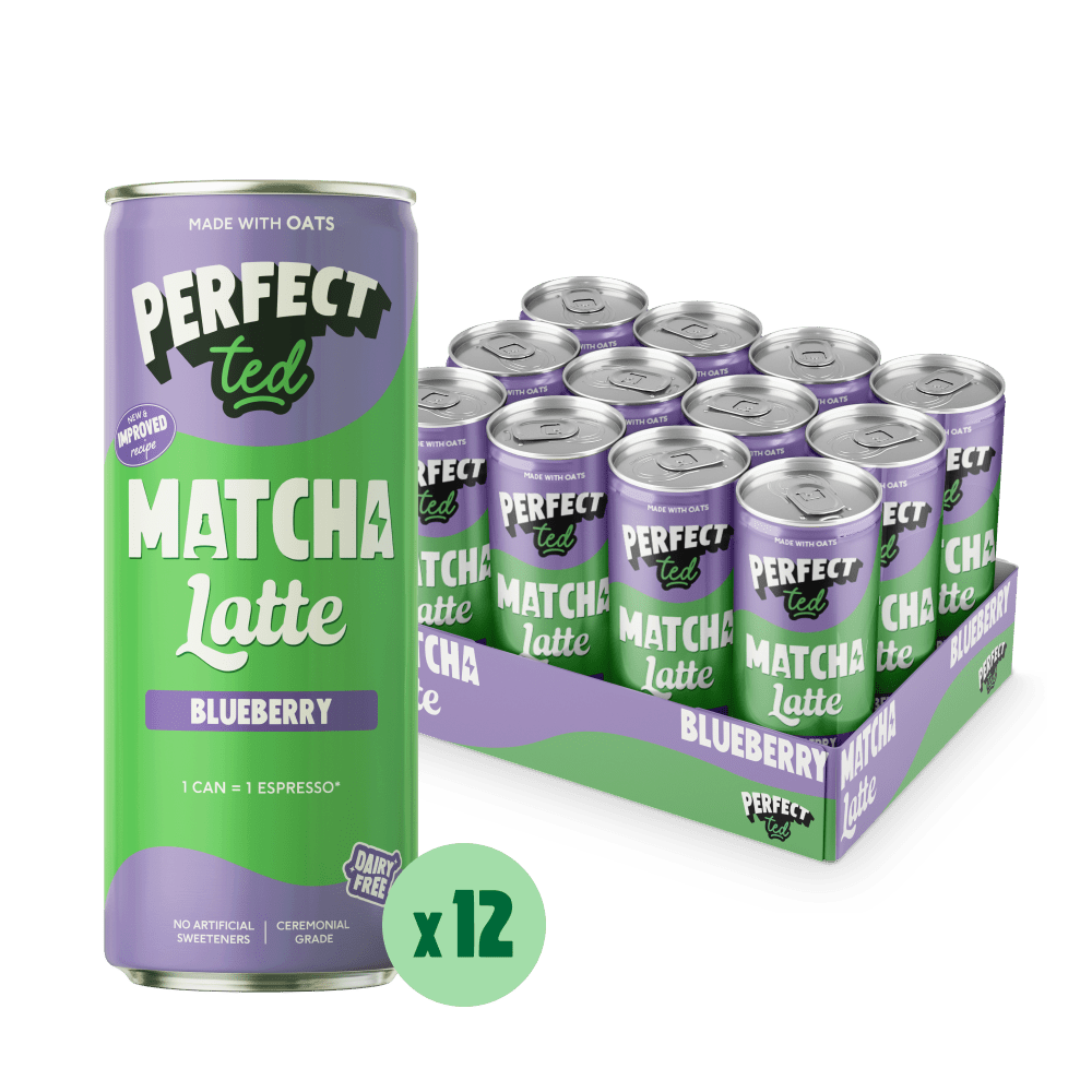 blueberry oat matcha latte - PerfectTed - Matcha Latte