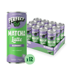 blueberry oat matcha latte - PerfectTed - Matcha Latte