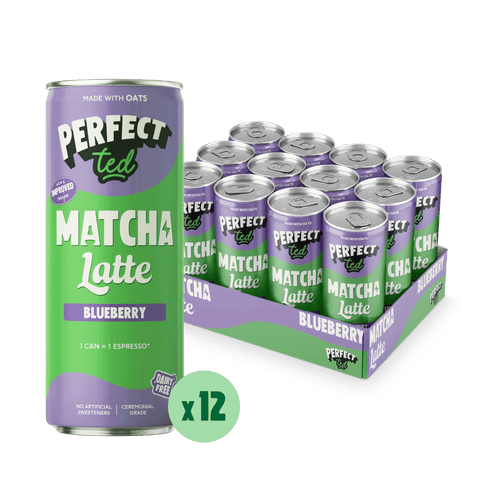 blueberry oat matcha latte - PerfectTed - Matcha Latte