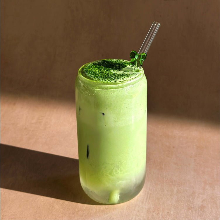 fresh mint matcha powder