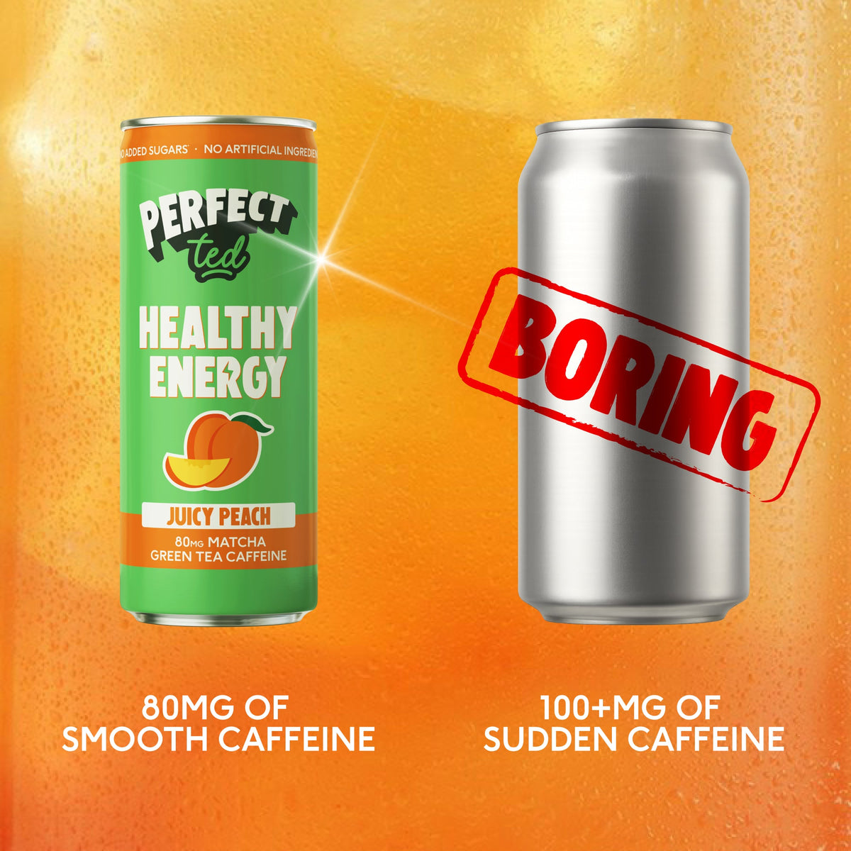 PerfectTed Juicy Peach Healthy Energy Drink