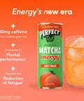 juicy peach matcha energy drink - PerfectTed -