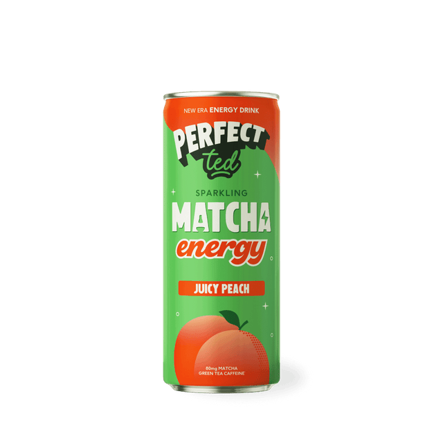 juicy peach matcha energy drink - PerfectTed -