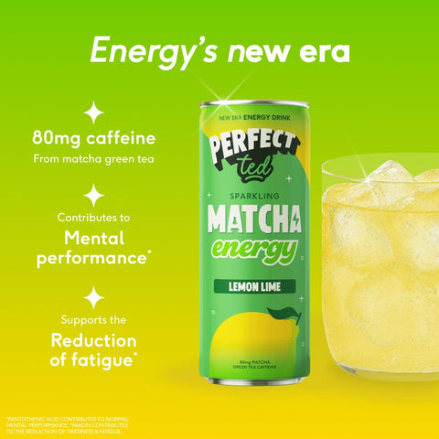 lemon lime matcha energy drink - PerfectTed -