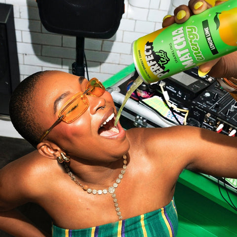 lemon lime matcha energy drink - PerfectTed -