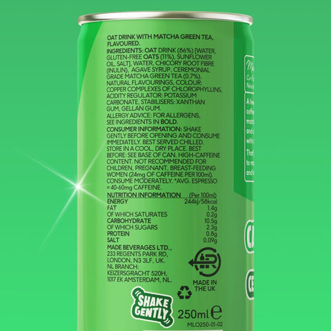 original oat matcha latte - PerfectTed - Matcha Latte
