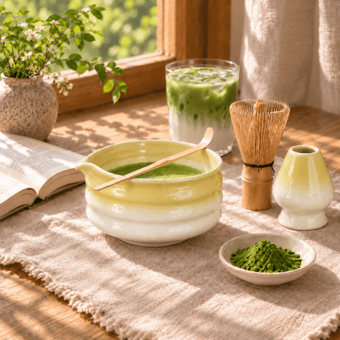 perfect ted butter yellow matcha set - PerfectTed -