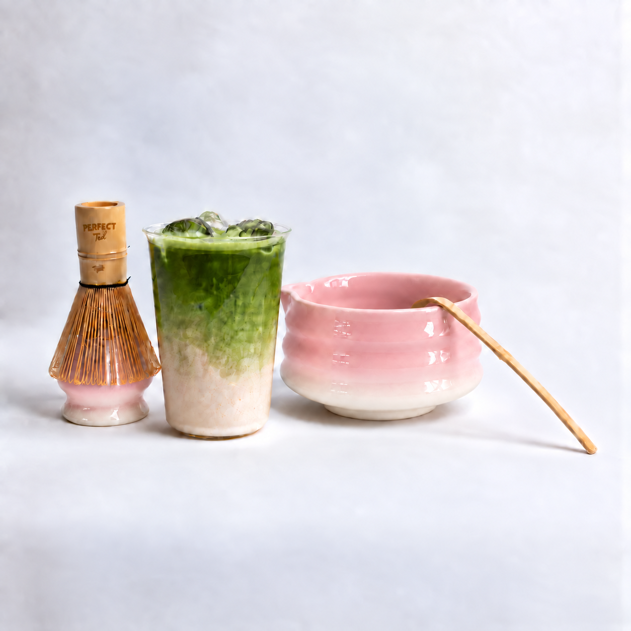 perfect ted pink matcha set