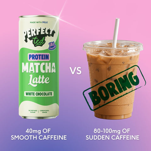 protein matcha latte - white chocolate - PerfectTed - Matcha Latte