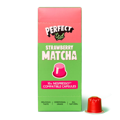 Strawberry Matcha Nespresso® Compatible Pods - PerfectTed - Matcha Pods