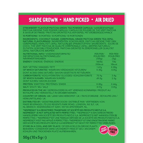 Strawberry Matcha Nespresso® Compatible Pods - PerfectTed - Matcha Pods