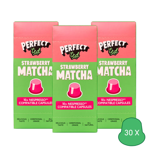 Strawberry Matcha Nespresso® Compatible Pods - PerfectTed - Matcha Pods