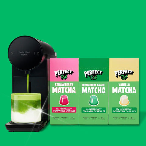 Strawberry Matcha Nespresso® Compatible Pods - PerfectTed - Matcha Pods