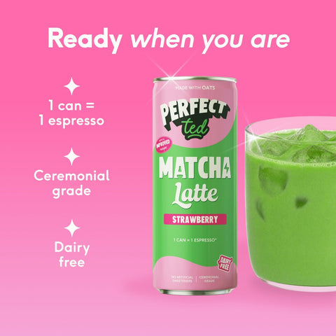 strawberry oat matcha latte - PerfectTed - Matcha Latte