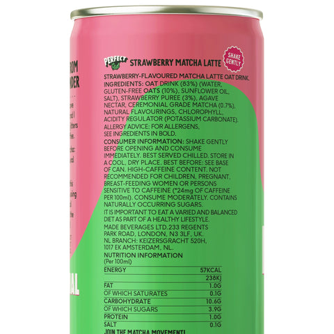Strawberry Oat Matcha Latte - PerfectTed - Matcha Latte
