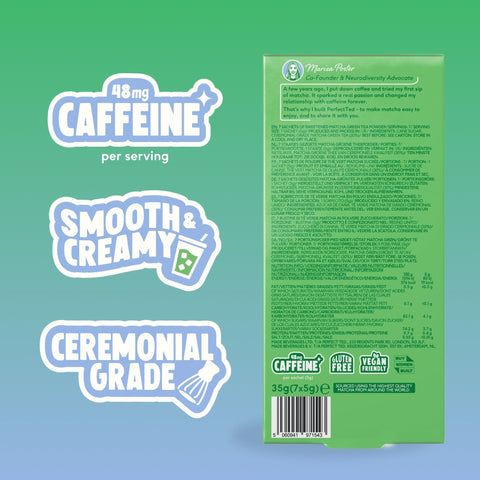 sweetened ceremonial grade matcha sachets - PerfectTed -