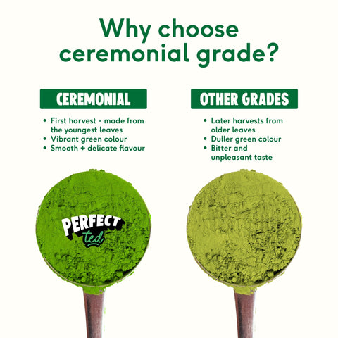 sweetened ceremonial grade matcha sachets - PerfectTed -