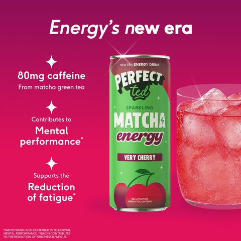 very cherry matcha energy drink - PerfectTed -