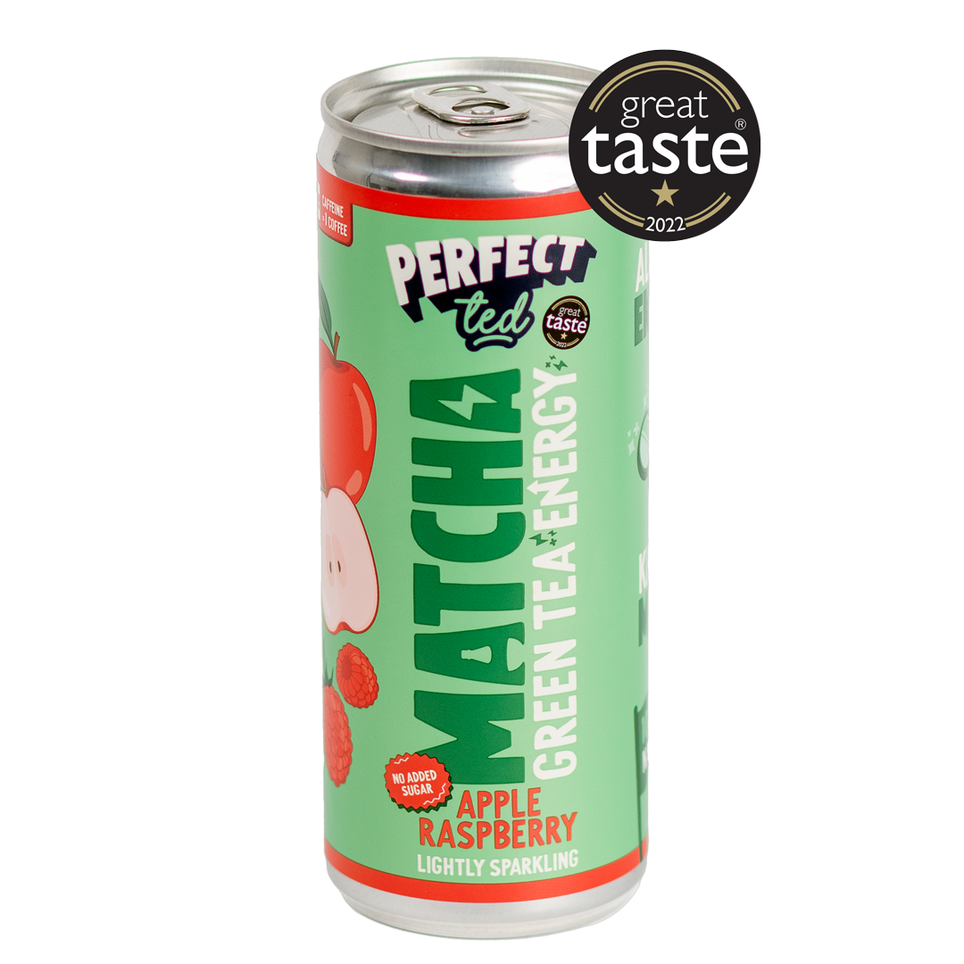 Perfect Ted Apple and Raspberry Matcha Energy Drink